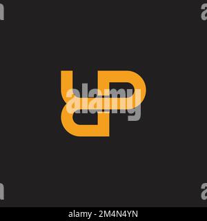 letter rp abstract simple geometric line logo vector Stock Vector