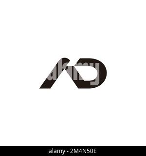 letter ad triangle curve geometric simple logo vector Stock Vector