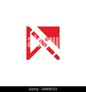 square red arrow up motion dots logo vector Stock Vector