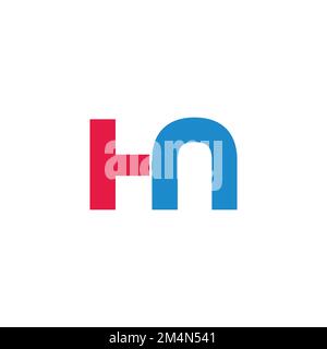 letter tn simple colorful geometric line logo vector Stock Vector