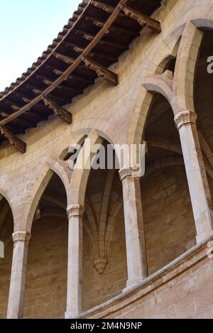 Palma, Spain - 8 November, 2022: Castel de Bellver, a circular castle overlooking the city of Palma, Mallorca Stock Photo