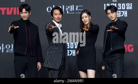 Cha Eun-Woo (ASTRO), Dec 22, 2022 : Actor Cha Eun-Woo attends a production  presentation for the TVing original series 'Island' in Seoul, South Korea.  Credit: Lee Jae-Won/AFLO/Alamy Live News Stock Photo 