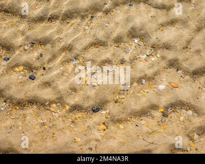 Ripples in the sand on the Gulf of Mexico beach on St George Island in the panhandle or Forgotten Coast area of Florida in the United States Stock Photo