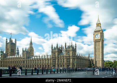 London- September 2022: Houses of Parliament from Westminster Bridge Stock Photo