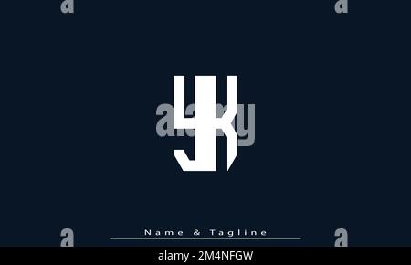 Alphabet letters Initials Monogram logo YK , KY Stock Vector