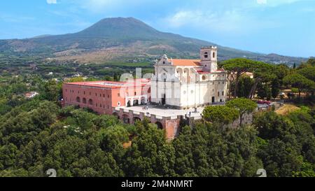 A beautiful shot of the Church on the Hill of Sant' Alfonso in Torre del Greco, Naples, Italy Stock Photo