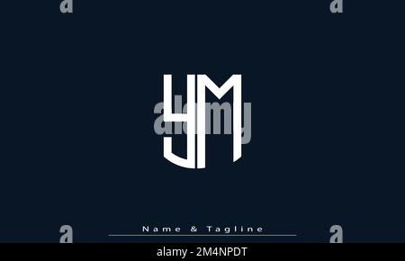 Alphabet letters Initials Monogram logo YM , MY Stock Vector