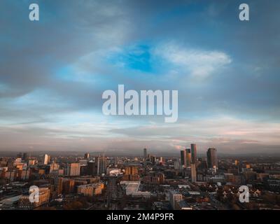 Aerial View of Manchester Stock Photo