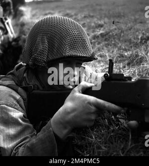 French Army - Training Recruits. Photographs of Marshall Plan Programs, Exhibits, and Personnel Stock Photo