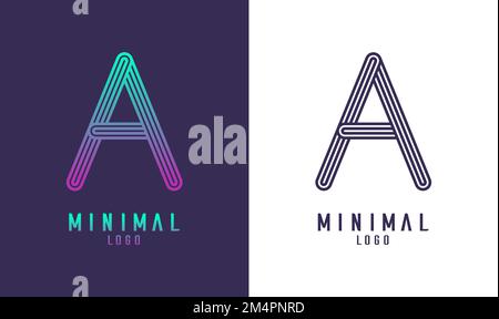 Letter A Vector Alphabet Logo Template Stock Vector