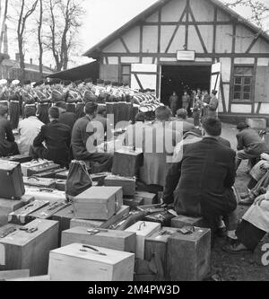 French Army - Training Recruits. Photographs of Marshall Plan Programs, Exhibits, and Personnel Stock Photo