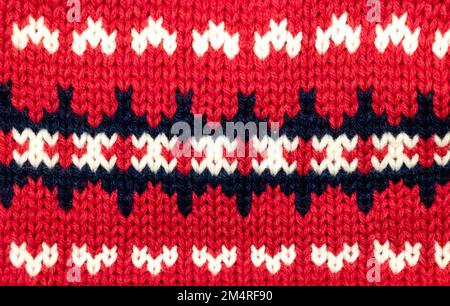 multicolored knitted background, top view Stock Photo