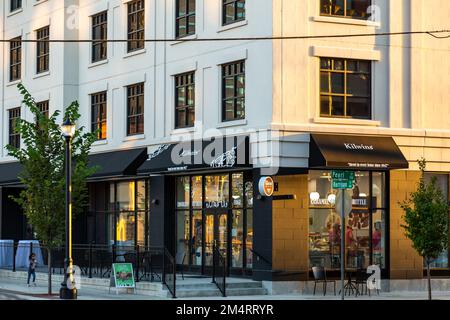 Kilwin's Ice Cream Shop in downtown Fort Wayne, Indiana, USA. Stock Photo