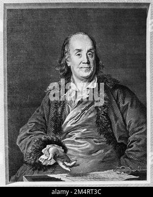 Benjamin Franklin and US Independence. Photographs of Marshall Plan Programs, Exhibits, and Personnel Stock Photo