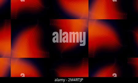 Red and purple patterns. Motion.Large floating lines on squares creating a trance effect in animation. High quality 4k footage Stock Photo