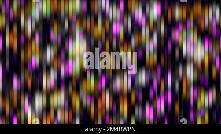 Blurred stripes shimmering pattern. Motion. Colored segments flowing on a black background Stock Photo