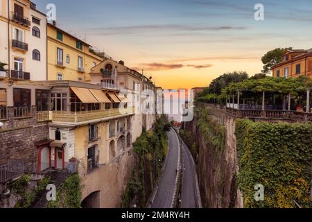 Streets in a touristic town, Sorrento, Italy. Stock Photo