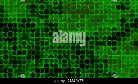 Background of moving dots with glowing lines. Design. Moving dots in style of bubbling bubbles or molecules. Background with glowing black dots. Stock Photo