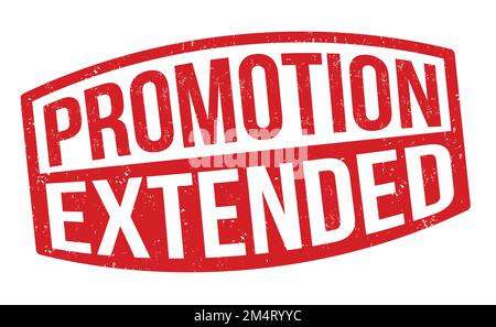 Promotion extended grunge rubber stamp on white background, vector illustration Stock Vector