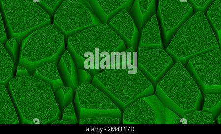 Pink and green breaking stones. Design.A light background in abstraction with breaking parts of the floor and bonding together. High quality 4k footag Stock Photo