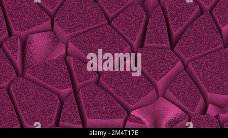 Pink and green breaking stones. Design.A light background in abstraction with breaking parts of the floor and bonding together. High quality 4k footag Stock Photo