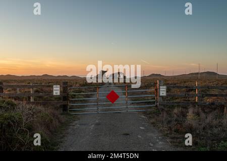 Cattle gate in Point Reyes National Seashore, California.  Stock Photo