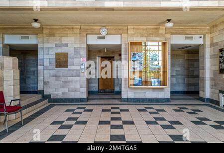 The lobby inside the Sanpete County Courthouse in Manti, Utah, USA Stock Photo