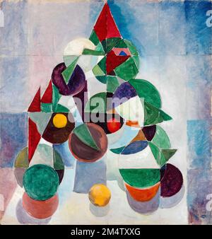 Theo van Doesburg abstract painting, Composition I, (Still Life), oil on canvas, 1916 Stock Photo