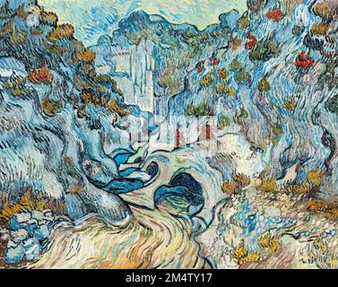 Vincent van Gogh, The Ravine (Les Peiroulets), painting in oil on canvas, 1889 Stock Photo