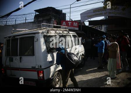 Kathmandu, Nepal. 23rd Dec, 2022. French serial killer Charles Sobhraj, popularly known as ''˜Bikini Killer' gets released from the central jail in Kathmandu, Nepal on Friday. 78 year old, Sobhraj, who was serving a 19-year jail term on charge of murders in the central jail, had earlier filed an application claiming that he was put in prison more than the period recommended for him on murder charge. The division bench of justices Sapana Pradhan Malla and Til Prasad Shrestha passed the verdict and ordered government of Nepal to release Sobhraj from jail on Wednesday. Credit: ZUMA Press, Inc./Al Stock Photo