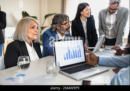 Business team working together in a modern office - Entrepreneurship concept Stock Photo