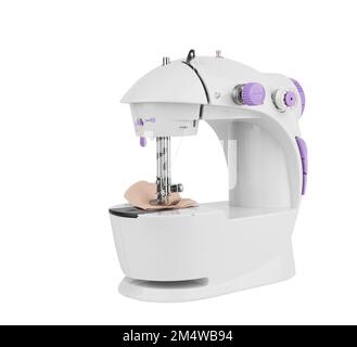 Sewing machine isolated on a white background Stock Photo