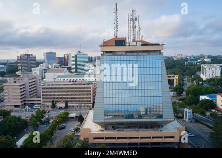 aerial of City centre in Accra, Ghana Stock Photo