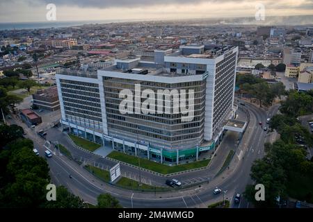 aerial of City centre in Accra, Ghana Stock Photo