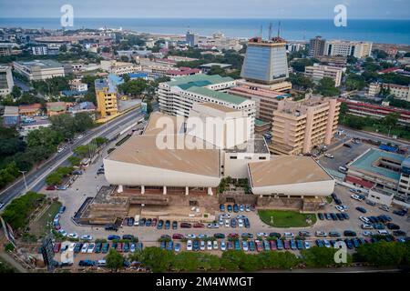 aerial of City centre in Accra, Ghana Stock Photo