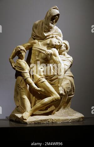 The Deposition (Michelangelo), Pietà Bandini, Museo dell’Opera del Duomo, Museum of the Works of the Cathedral, Firenze, Florence, Tuscany, Italy Stock Photo