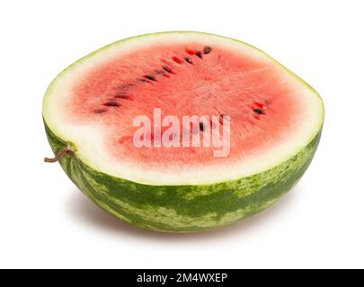 sliced watermelon path isolated on white Stock Photo