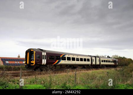 EMR Regional train 158773 at Ely city, Cambridgeshire, England Stock Photo