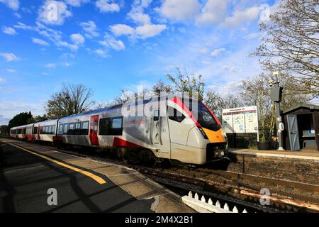 Greateranglia Trains, Class 755 train at Manea station, Cambridgeshire, England Stock Photo