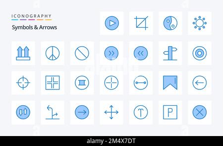 Symbols and Arrows 25 Blue icon pack including symbolism. commitment ...
