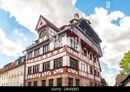 Germany, Bavaria, Nuremberg, Exterior of historic Albrecht Durers House Stock Photo