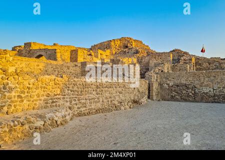 Bahrain, Capital Governorate, Ancient remains of QalAt Al-Bahrain fort Stock Photo