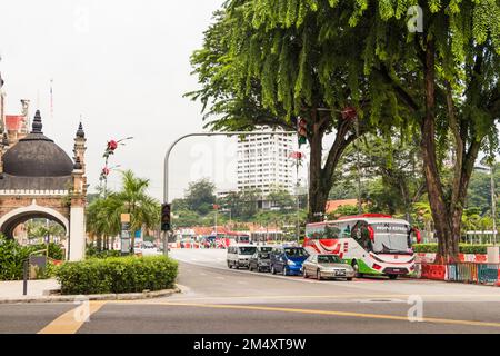 Kuala Lumpur Malaysia 18. June 2018 Typical colorful busy streets in Kuala Lumpur Malaysia in Southeast Asia. Stock Photo
