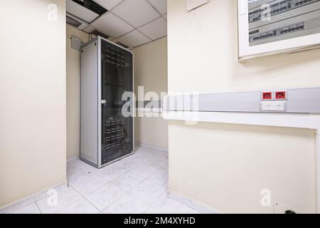 Room for the computer server cabinets of an office office Stock Photo