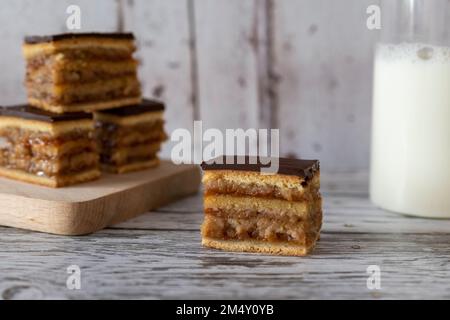 Gerbeaud chocolate-marmalade cake Stock Photo