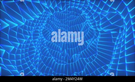 Lowpoly tunnel. Computer generated 3d render Stock Photo