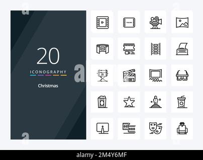 Movie scripts linear icon. Screenplay writing. Thin line illustration.  Scenario. Film making. Contour symbol. Vector isolated outline drawing.  Editable stroke 10432779 Vector Art at Vecteezy