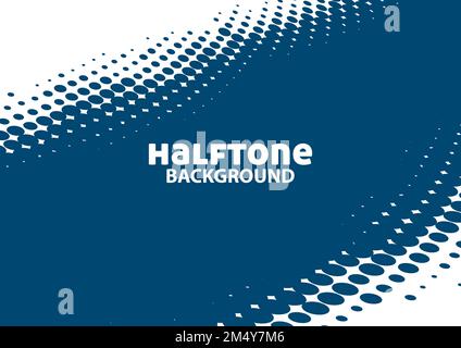 Simple abstract regal blue background with halftone effect. Vector graphic pattern Stock Vector