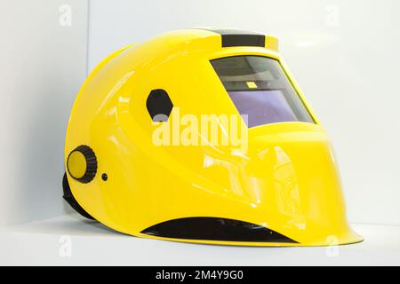 Modern Design Protective Helmet, For Welding. Stock Photo