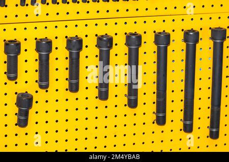 Set Of Different Metal Screws. Stock Photo